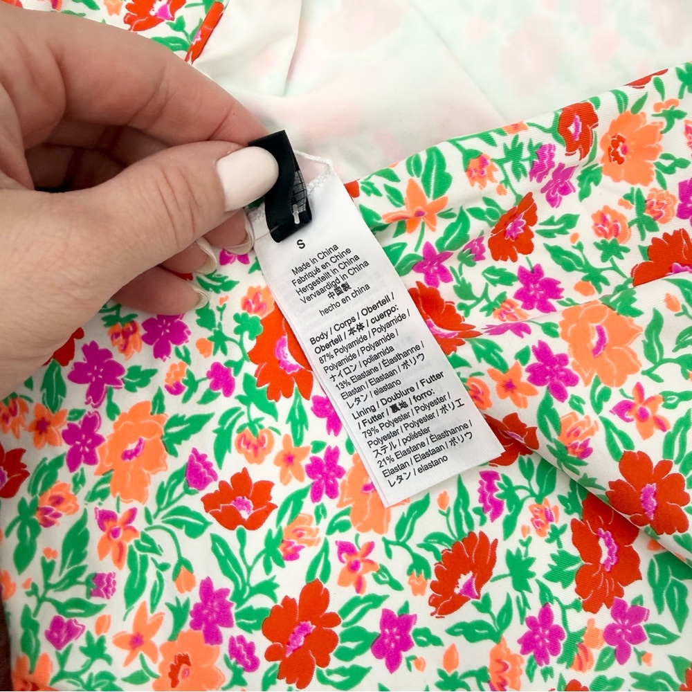 J.Crew Storybook Floral Bikini Set 34B Underwire Top High Waist Bottom Small NWT - Picture 6 of 7